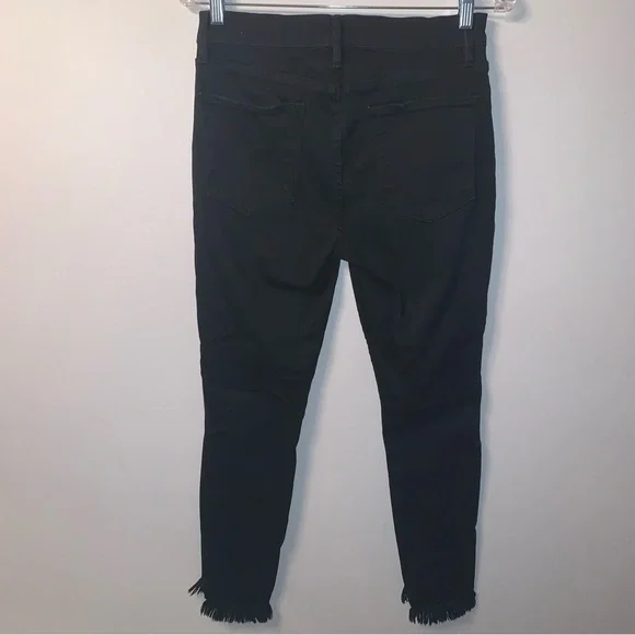Frame Le High Skinny Black High Rise Jeans Ankle 30 - Picture 2 of 8